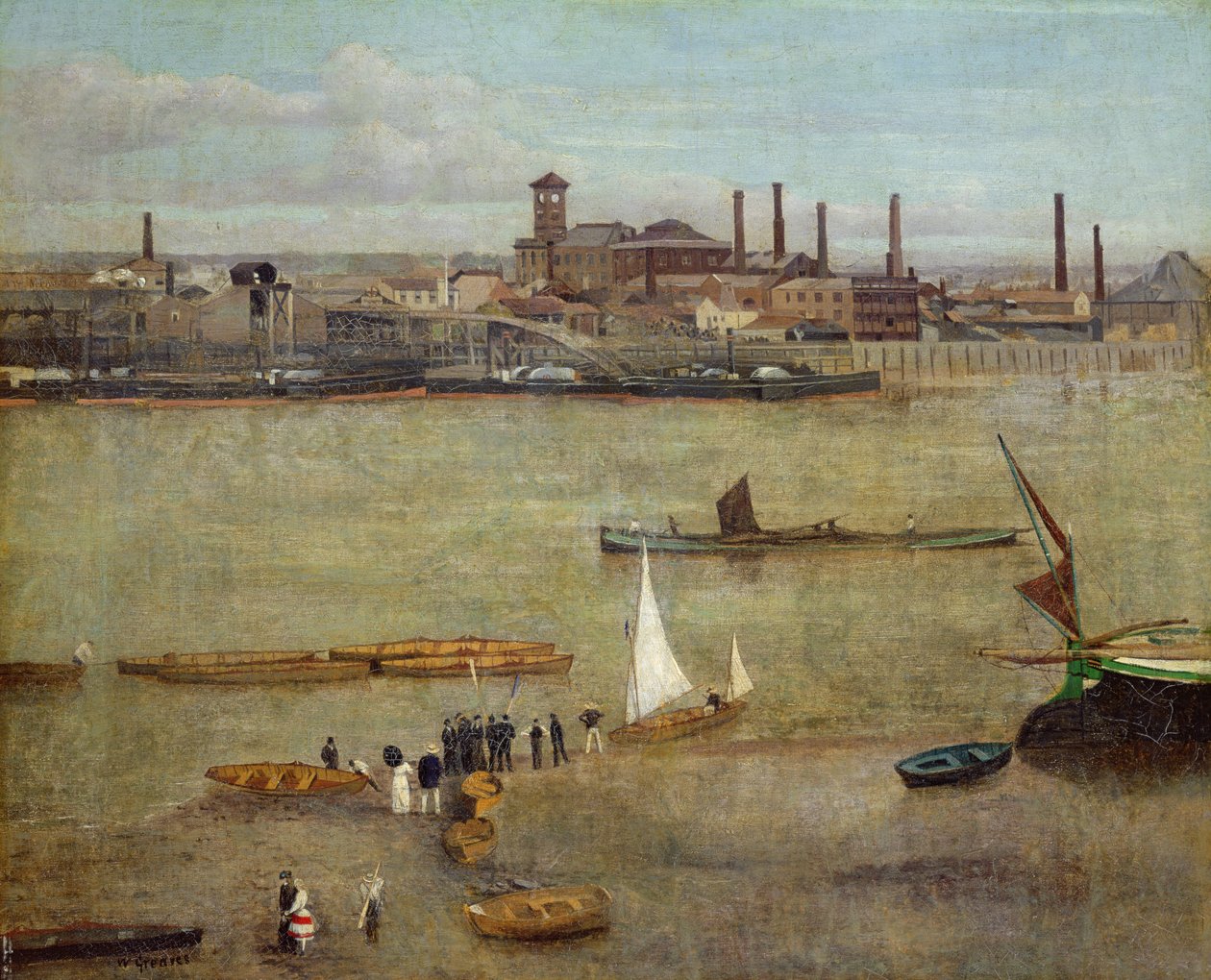The Plumbago Factory, Battersea (olaj, vászon) alkotó: Walter Greaves
