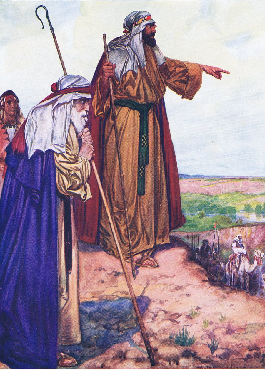 Sok választás, a Thomas Nelson által kiadott Biblia Képeskönyvből, 1950 körül alkotó: Walter Grieve