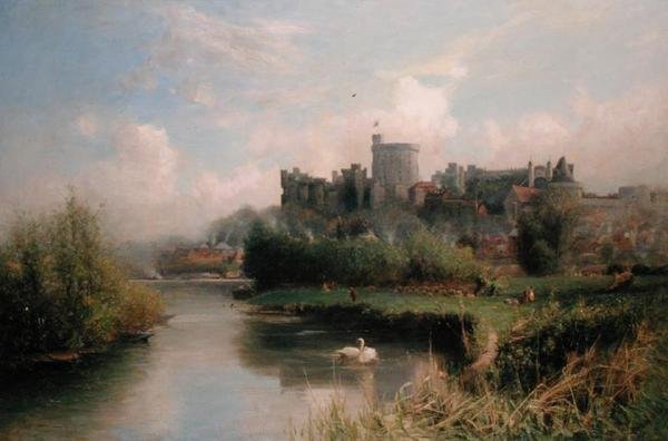 Windsori kastély (olaj, vászon) alkotó: Walter H. Goldsmith