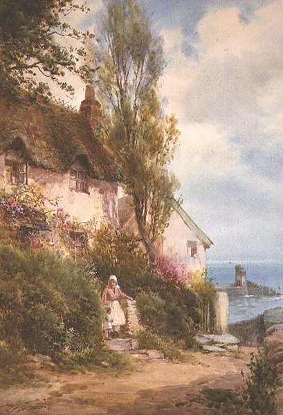 Ház a tenger mellett (akvarell) alkotó: Walter Henry Sweet