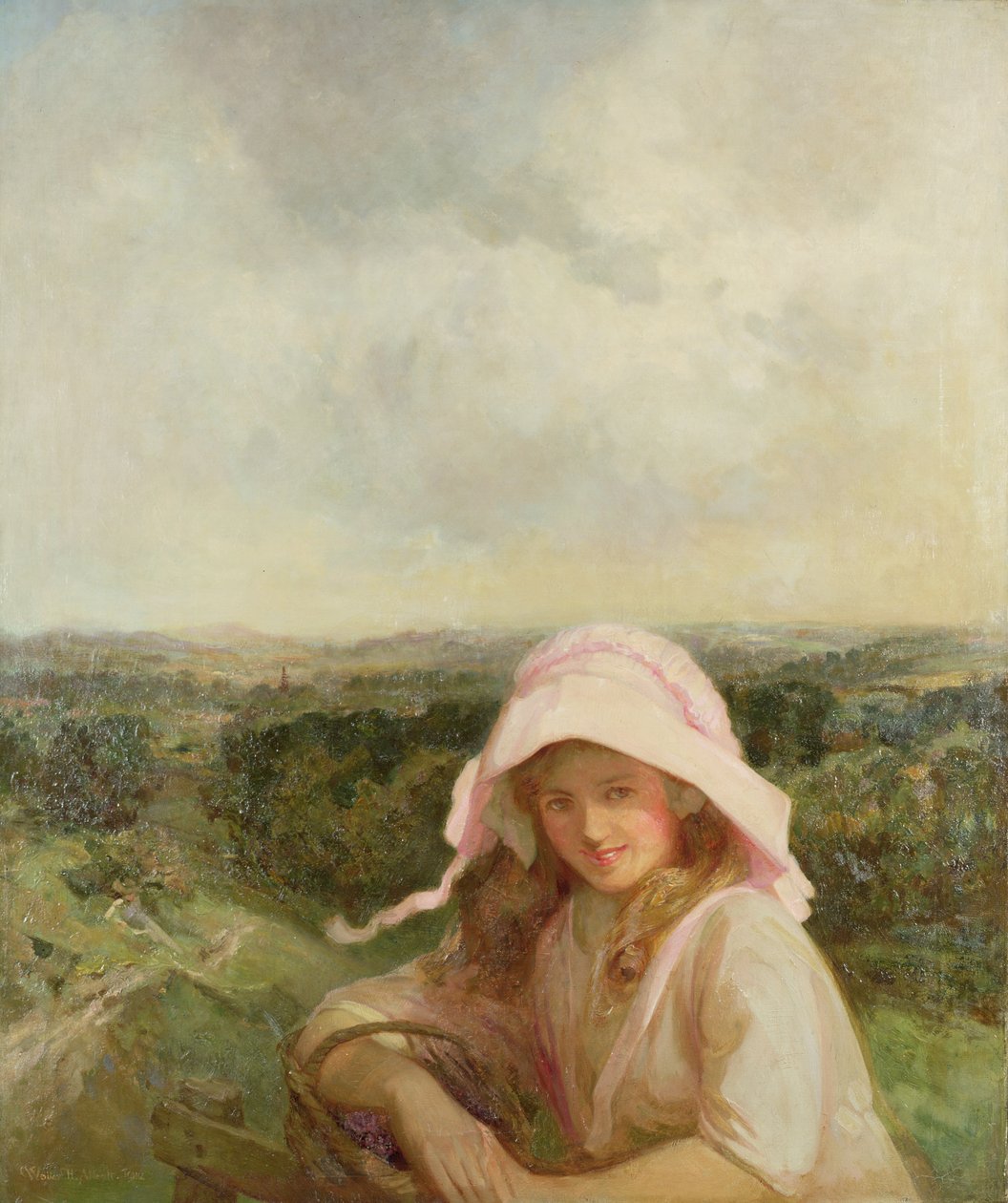 Lány egy tájban alkotó: Walter Herbert Allcott