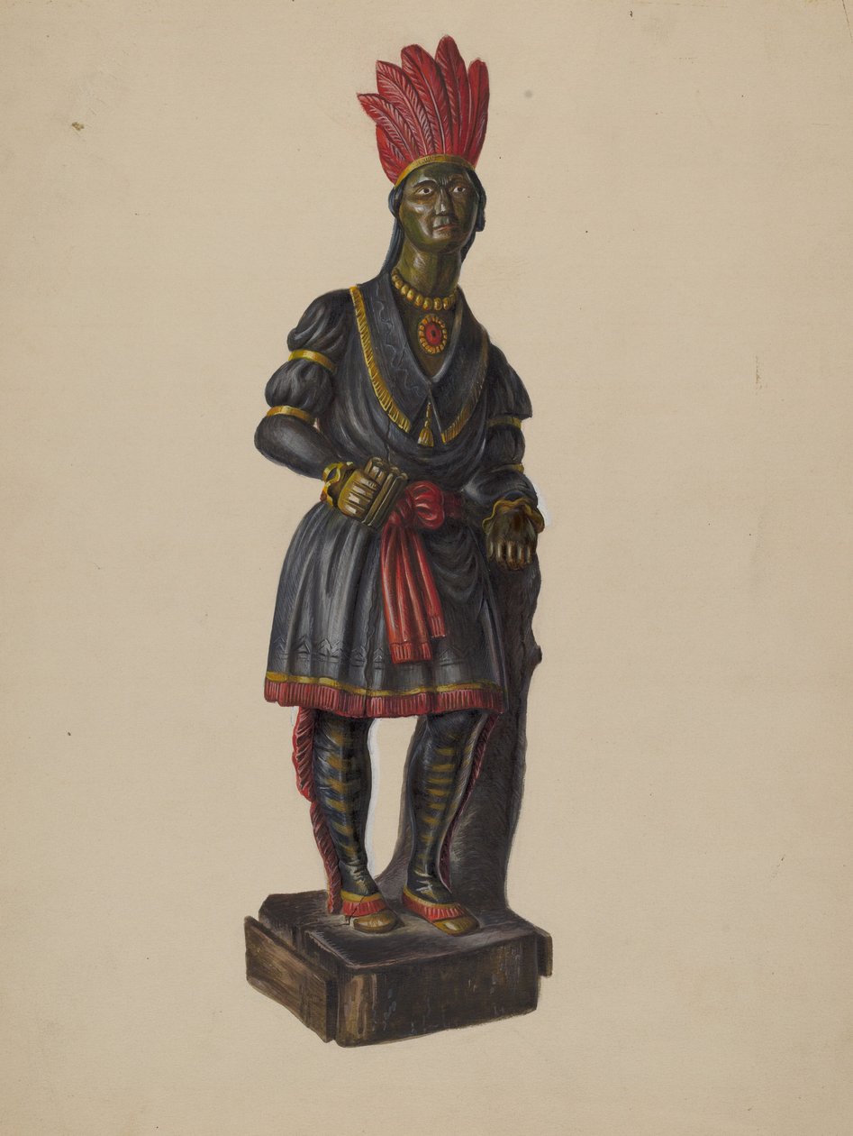 Szivarbolt indiai, c. 1936. alkotó: Walter Hochstrasser