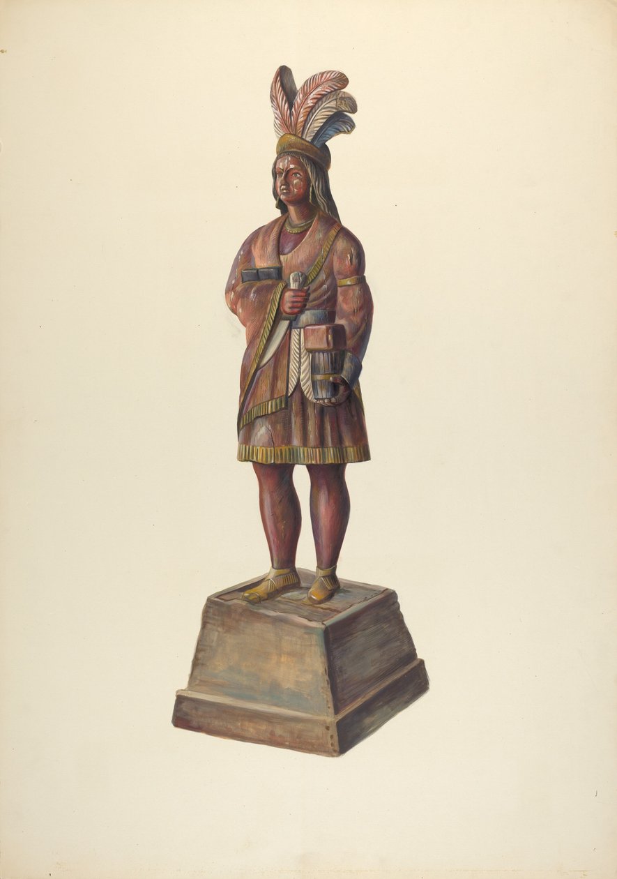 Szivarbolt indiai, c. 1937. alkotó: Walter Hochstrasser