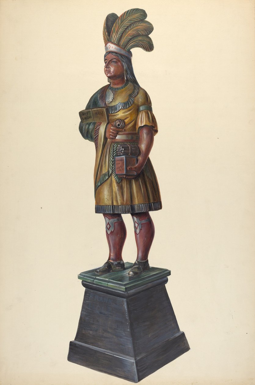 Szivarbolt indiai, c. 1937. alkotó: Walter Hochstrasser