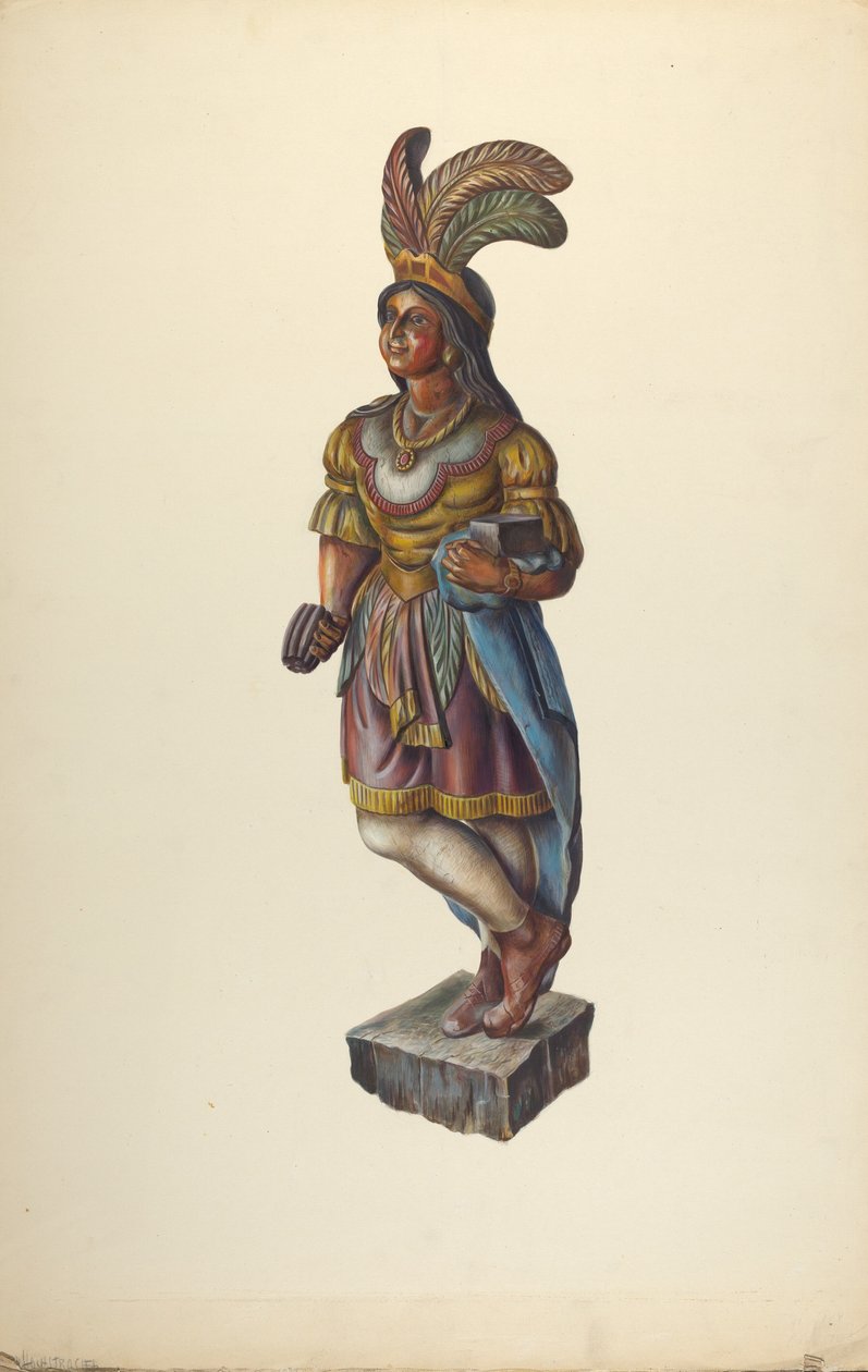 Szivarbolt indiai, c. 1937. alkotó: Walter Hochstrasser