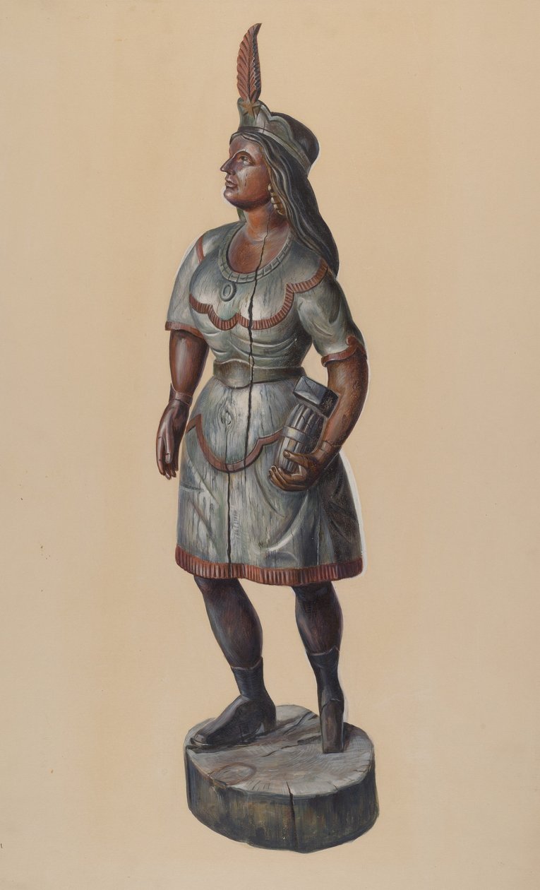 Szivarbolt indiai, c. 1937. alkotó: Walter Hochstrasser