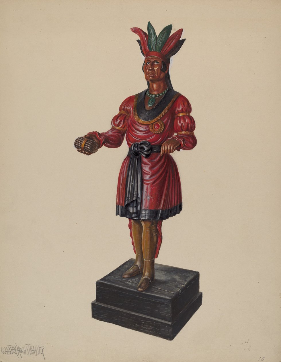 Szivarbolt indiai, c. 1937. alkotó: Walter Hochstrasser