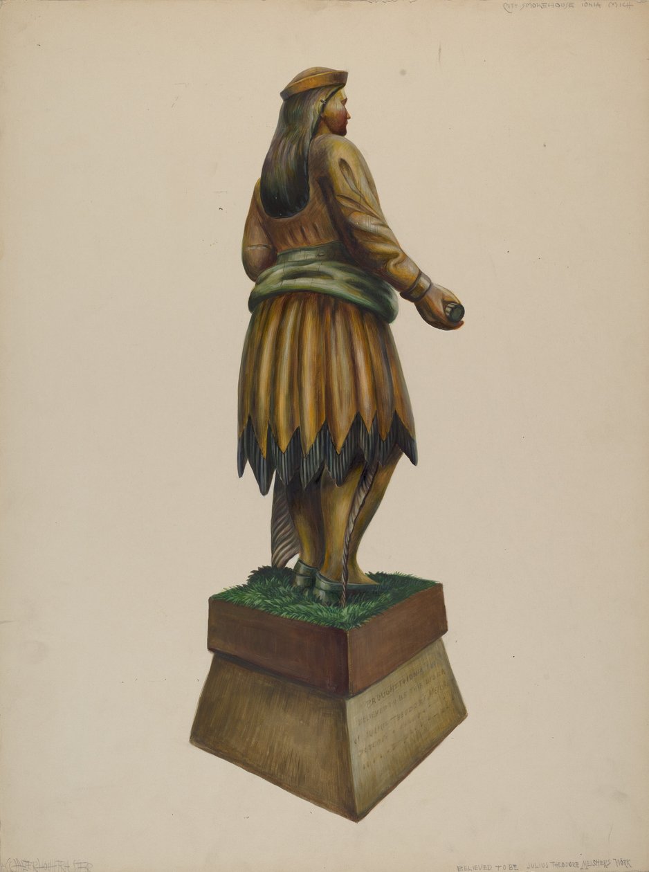 Szivarbolt indiai, c. 1937. alkotó: Walter Hochstrasser