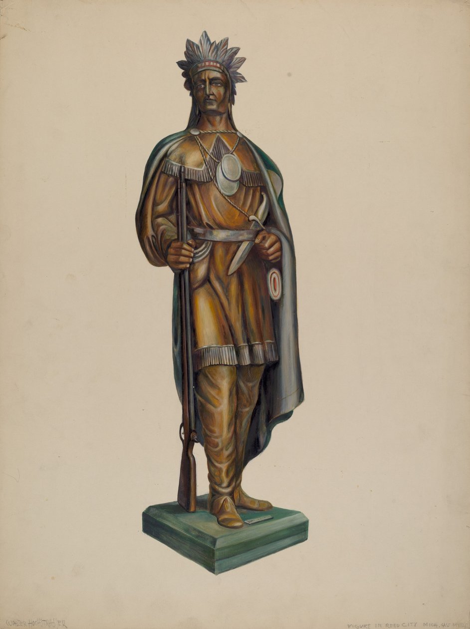 Szivarbolt indiai, c. 1938. alkotó: Walter Hochstrasser