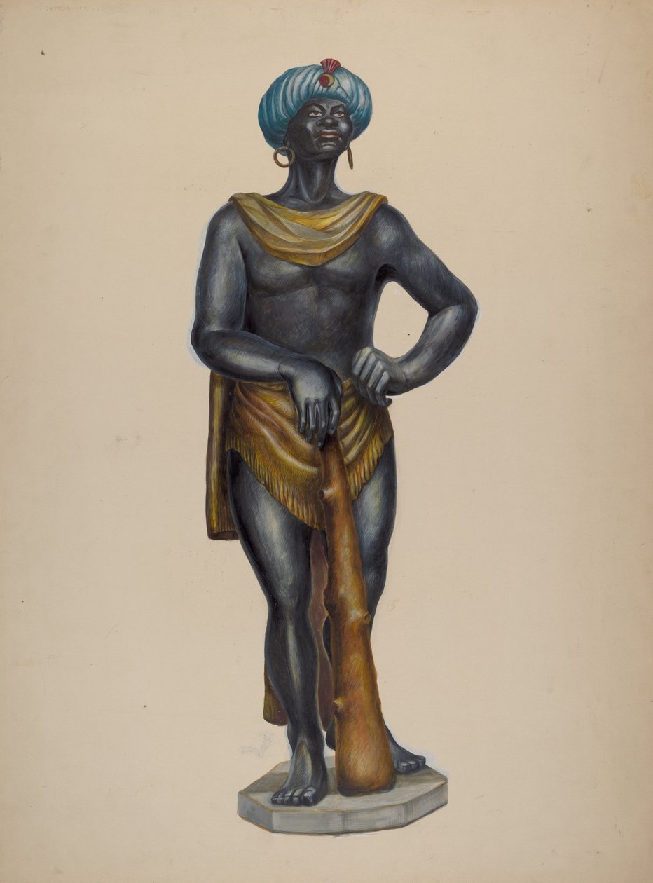 Núbiai rabszolgafigura, c. 1937. alkotó: Walter Hochstrasser