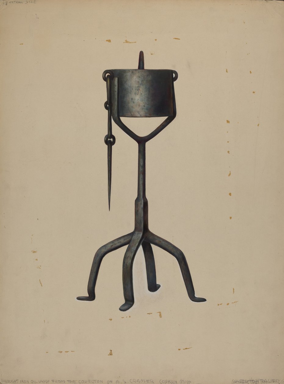 Olajlámpa, c. 1938. alkotó: Walter Hochstrasser