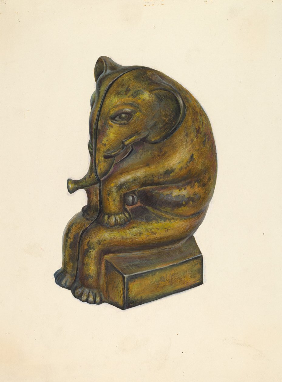 Játékbank: Elefánt, c. 1939. alkotó: Walter Hochstrasser