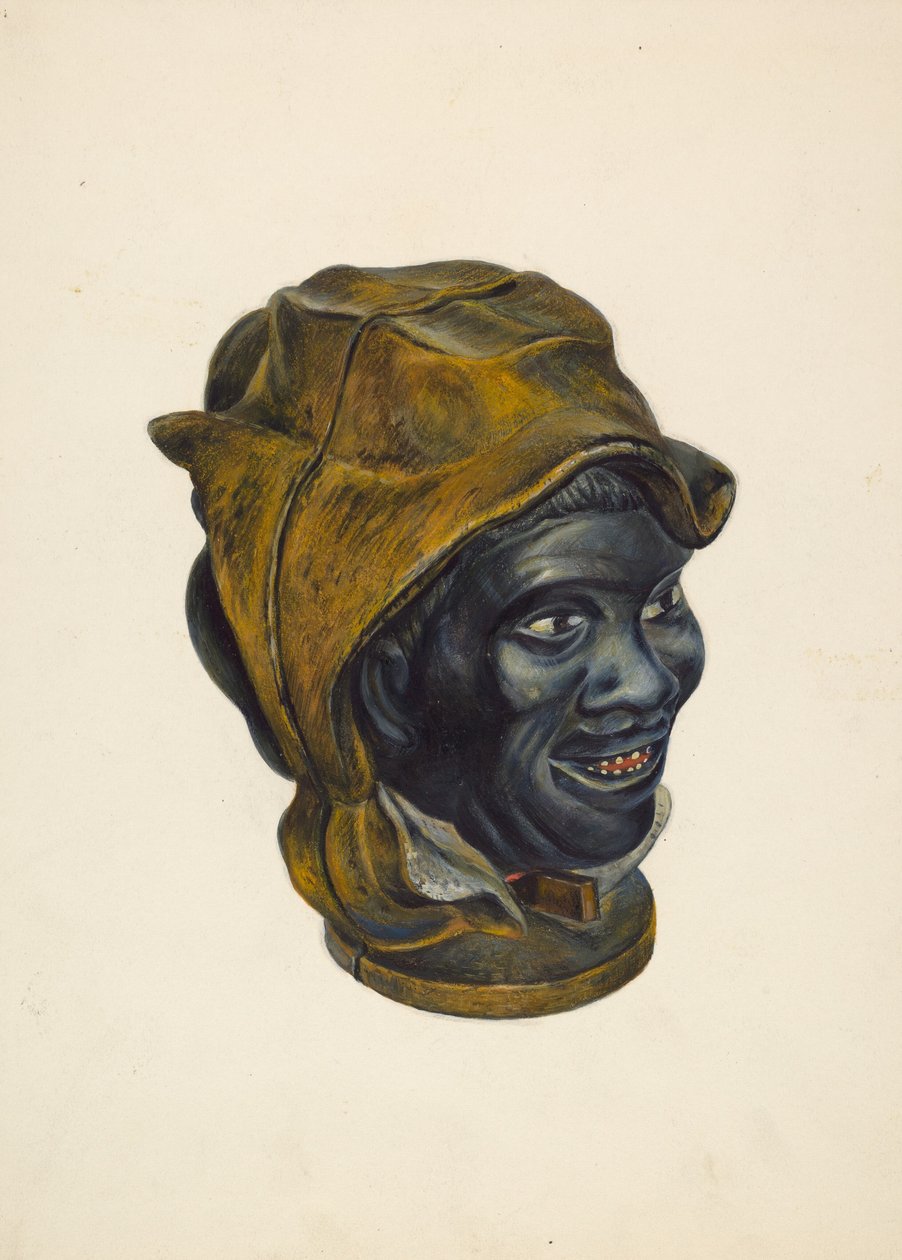 Játékbank: Negro Boy Head, c. 1939. alkotó: Walter Hochstrasser