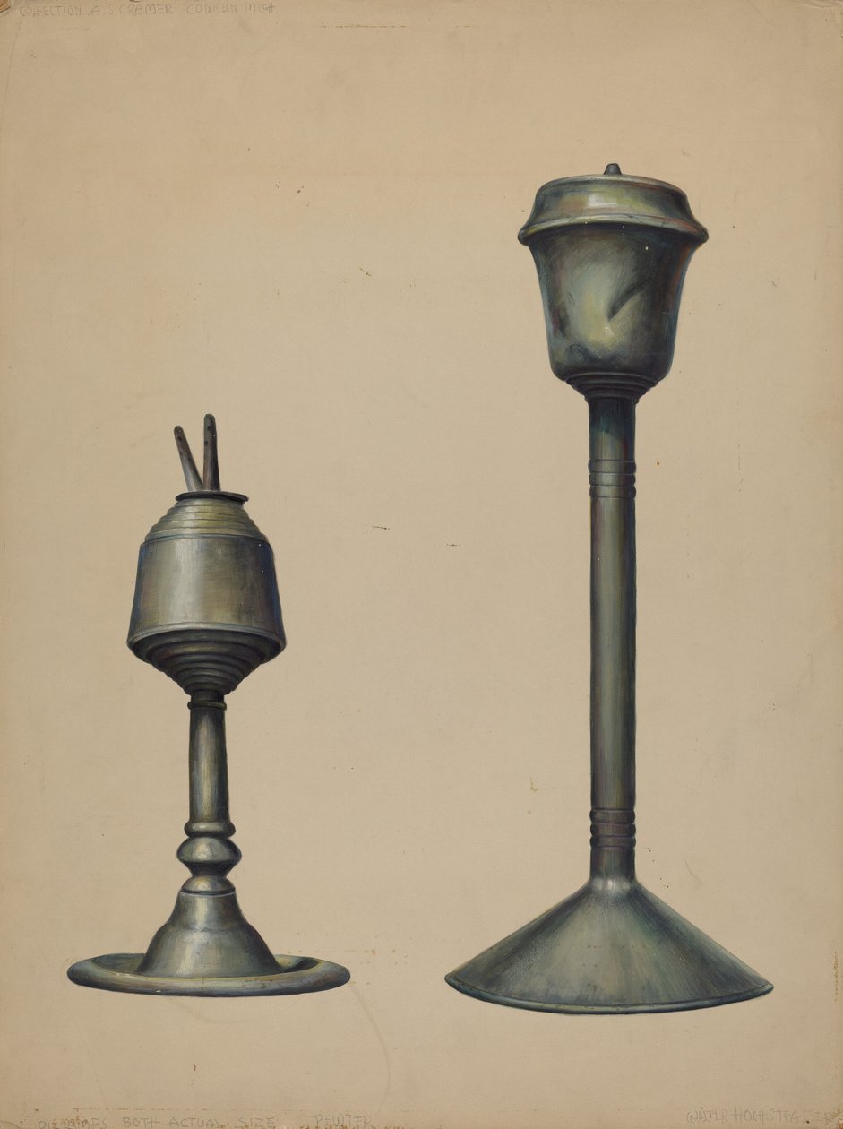Két olajlámpa, c. 1938. alkotó: Walter Hochstrasser