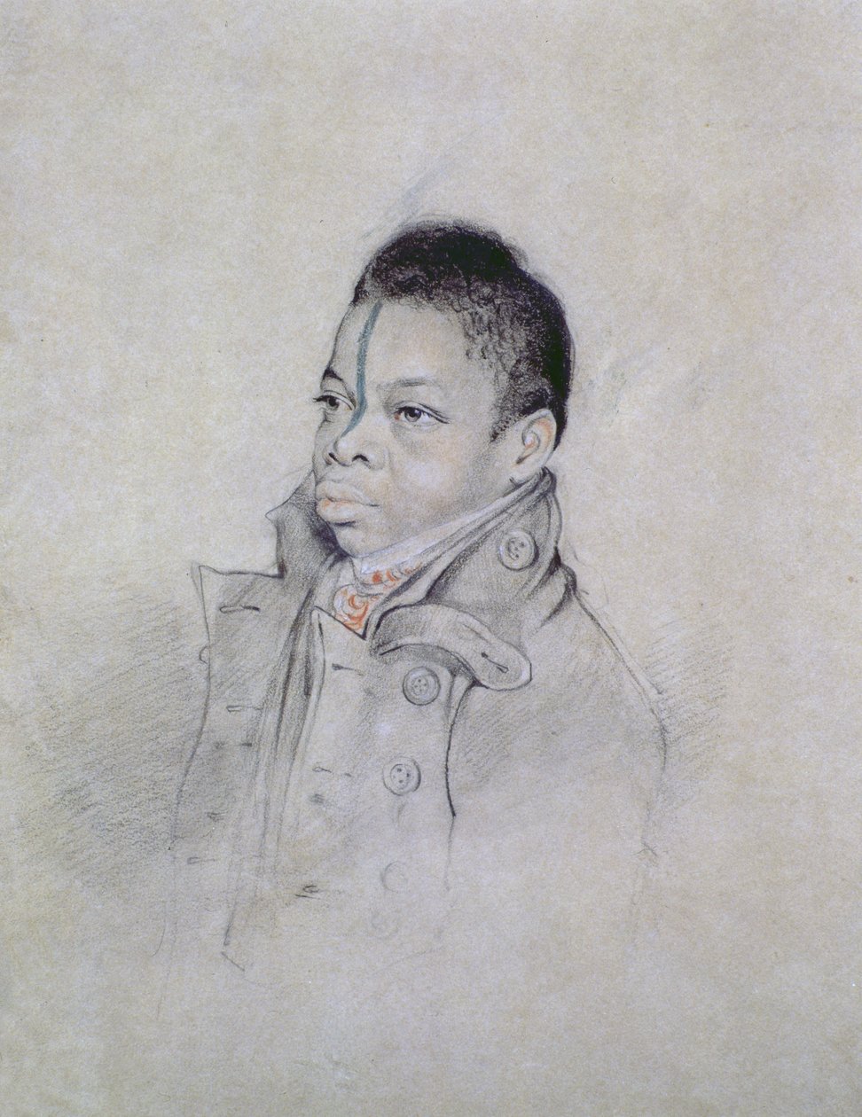 Portré tanulmány, 1840 körül (ceruza és kréta, papír) alkotó: Walter Hood Fitch