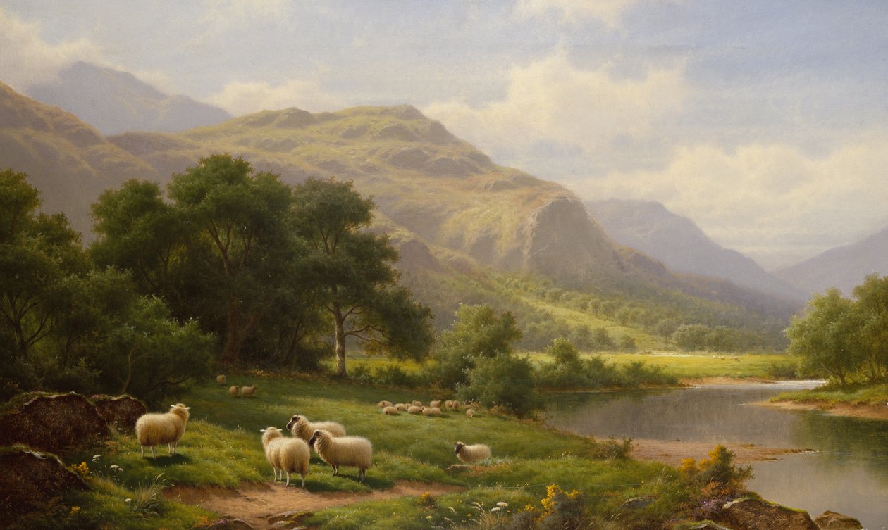 A Lledr-völgy, Észak-Wales (olaj, vászon) alkotó: Walter J. Watson