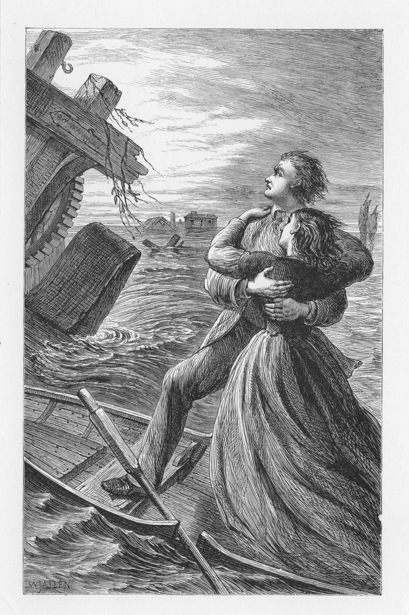 Jelenet a The Mill on the Floss című filmből, George Eliottól, 1880 alkotó: Walter James Allen