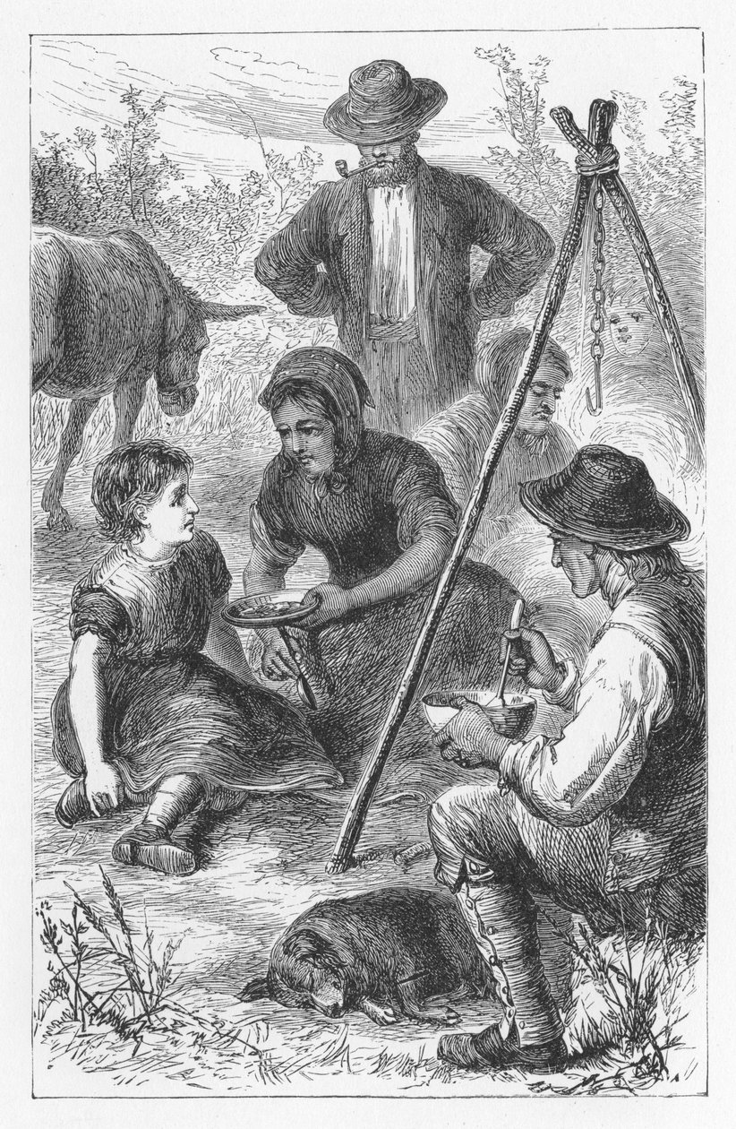Jelenet a The Mill on the Floss című filmből, George Eliottól, 1880 alkotó: Walter James Allen