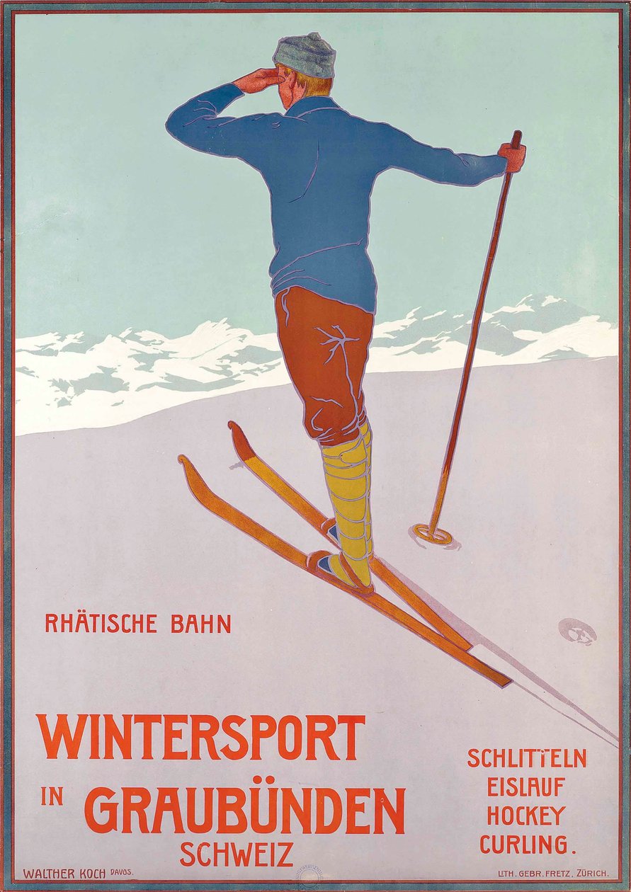 Téli sportok Graubündenben alkotó: Walter Koch