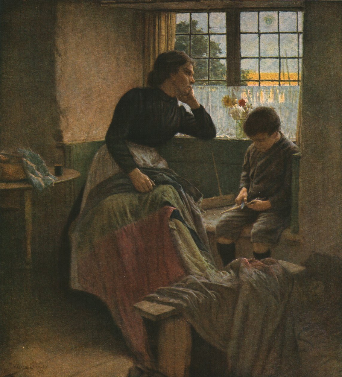 Egy halott nap gyengéd kegyelme, 19. század vége, 1930 körül. alkotó: Walter Langley
