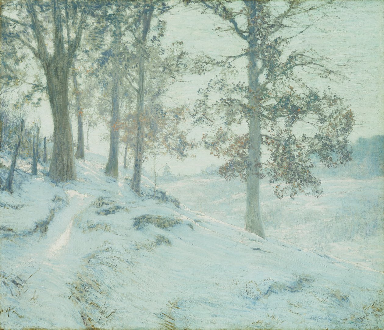 Elhúzódó tölgylevelek alkotó: Walter Launt Palmer