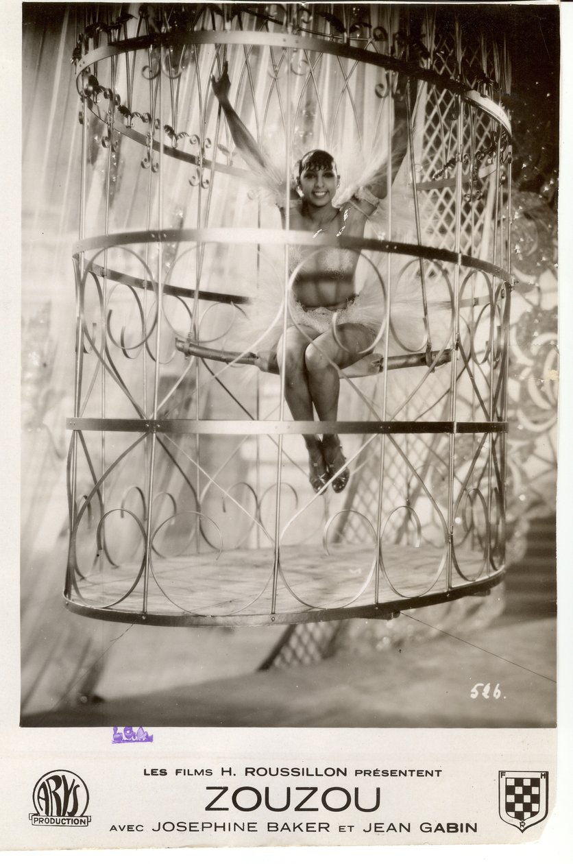 Josephine Baker a Zouzou című filmben látható filmplakát alkotó: Walter Limot