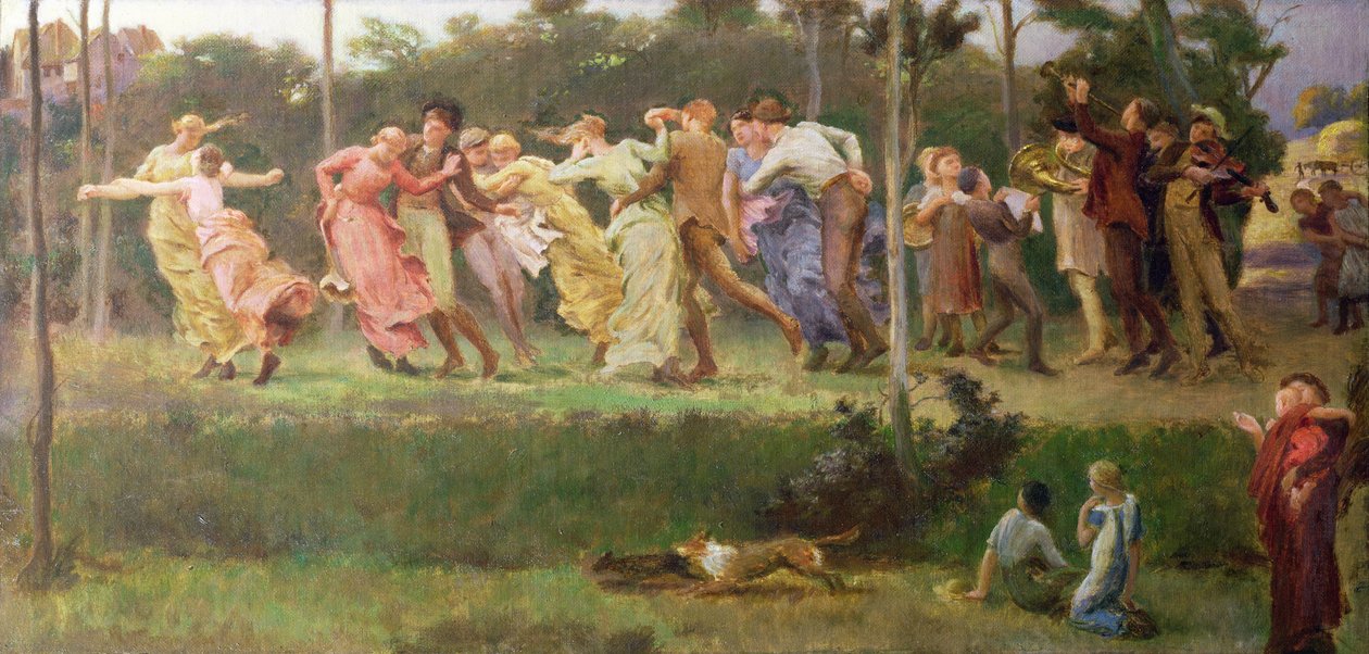 Szüreti tánc, 1904 (olaj, vászon a fedélzeten) alkotó: Walter Mclaren