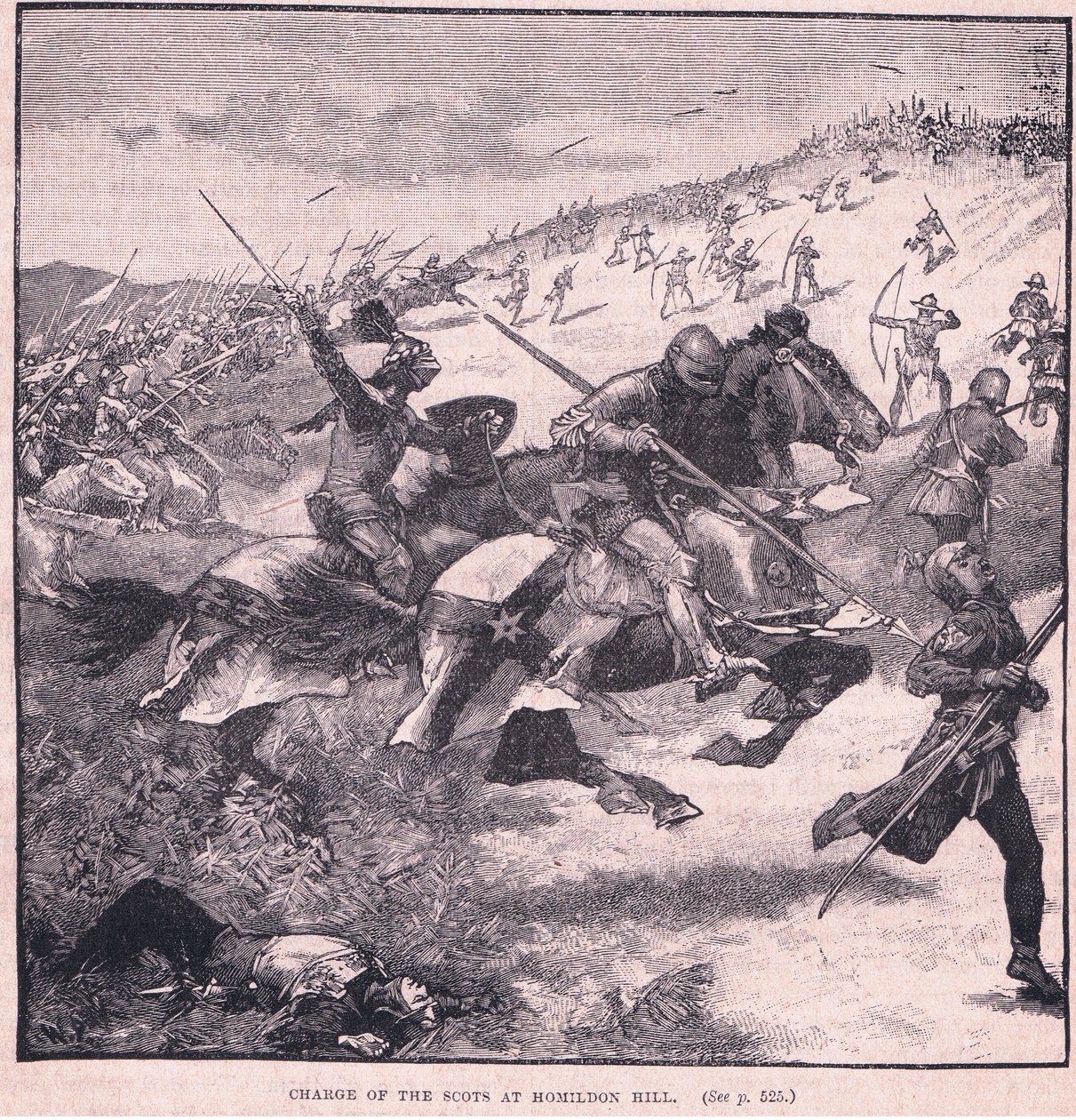 A skótok vádja Homildon Hillnél Kr. u. 1402 alkotó: Walter Paget