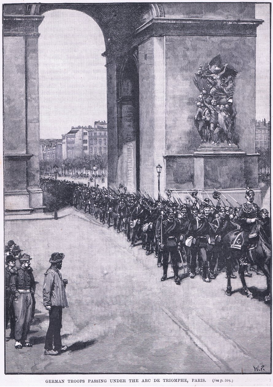Német csapatok áthaladtak a Diadalív alatt 1871-ben alkotó: Walter Paget