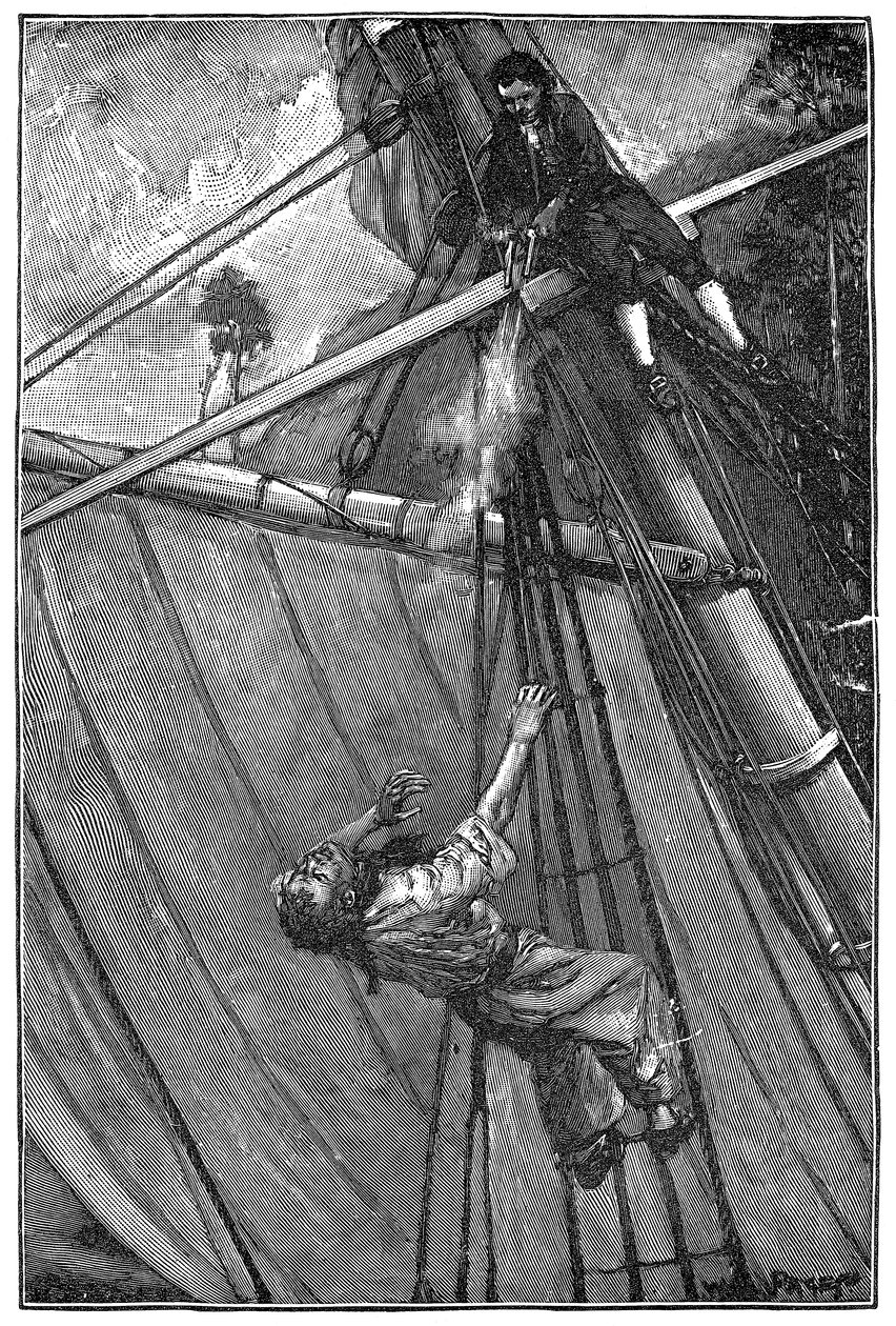 Illusztráció a „Kincses sziget”-ből, Robert Louis Stevenson (metszet) alkotó: Walter Paget
