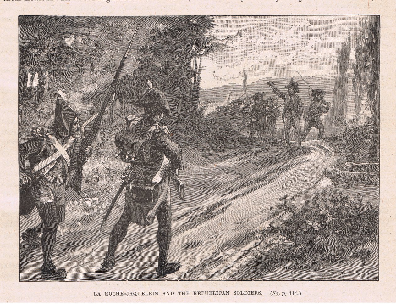 La Roche Jaquelein és a republikánus katonák 1795 AD 1795 alkotó: Walter Paget