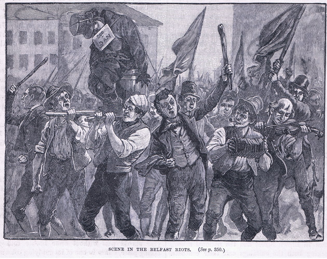 Jelenet a belfasti zavargásokban 1864-ben alkotó: Walter Paget