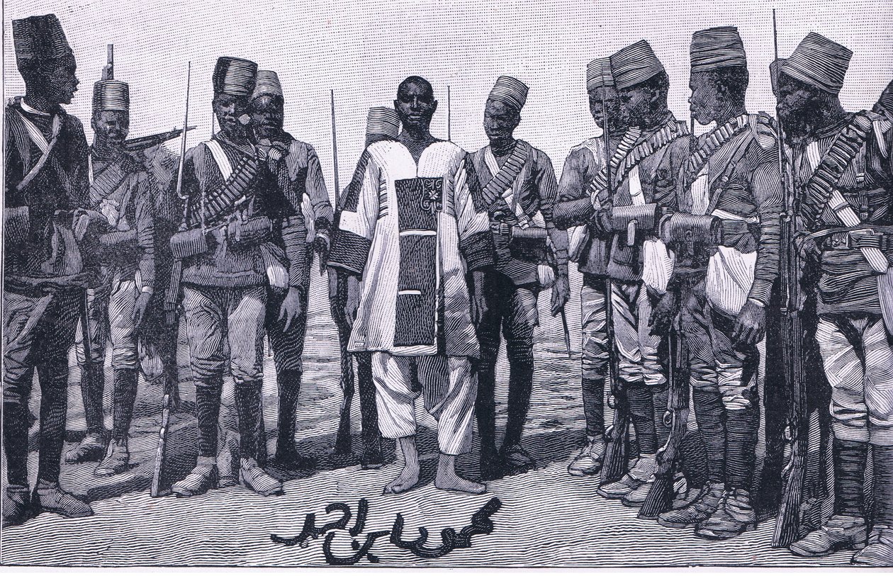 Mahmud emír őrzött, illusztráció a Cassells History of England, 1900-as évekből alkotó: Walter Paget