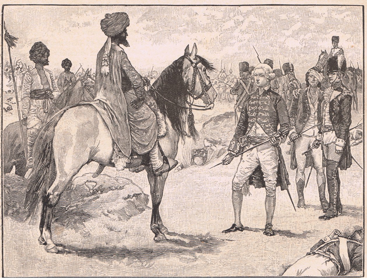 Baillie átadása Hyder Alinak AD1780 alkotó: Walter Paget