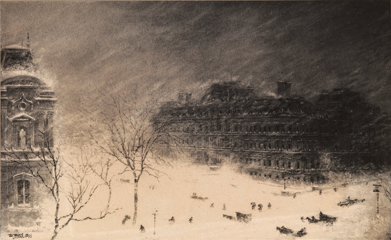 A 17. utca és a Pennsylvania Avenue sarka, N.W. az 1899-es hóvihar idején alkotó: Walter Paris