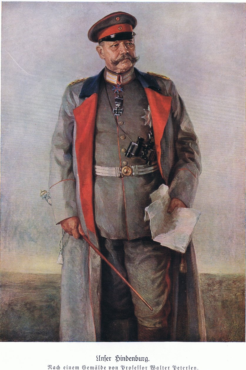 Hindenburg, Hindenburgból kiadó: Daterlandijrcher Derlag & H Weller Berlin alkotó: Walter Petersen