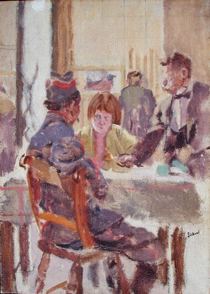 Belga katona (olaj, vászon) alkotó: Walter Richard Sickert