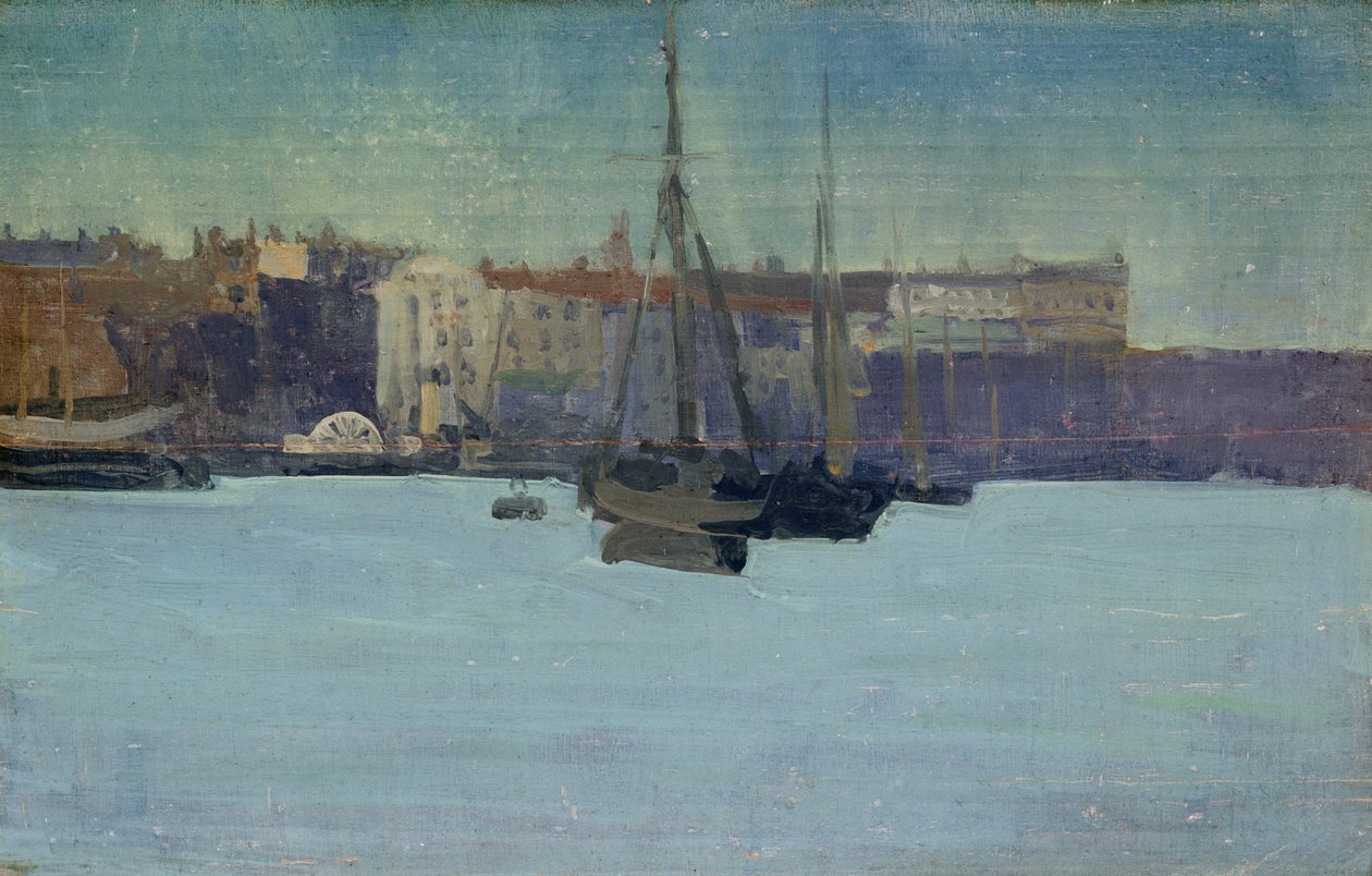Dieppe kikötője (olaj a fedélzeten) alkotó: Walter Richard Sickert
