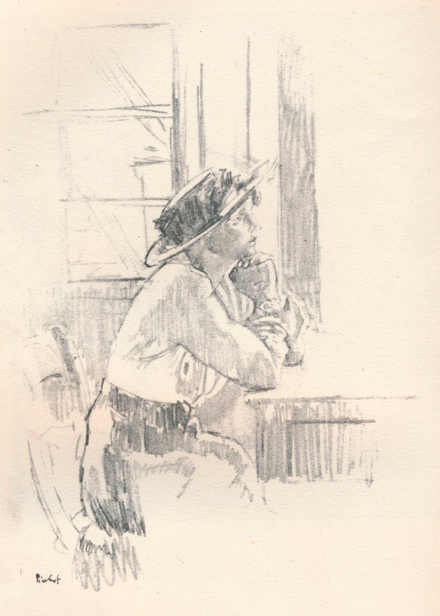 Girl Musing, 1911, 1931 alkotó: Walter Richard Sickert