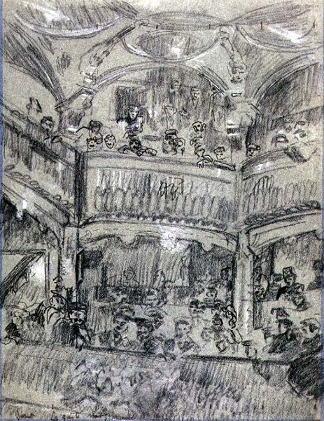 La Gaite Montparnasse, 1907 körül (kréta papíron) alkotó: Walter Richard Sickert