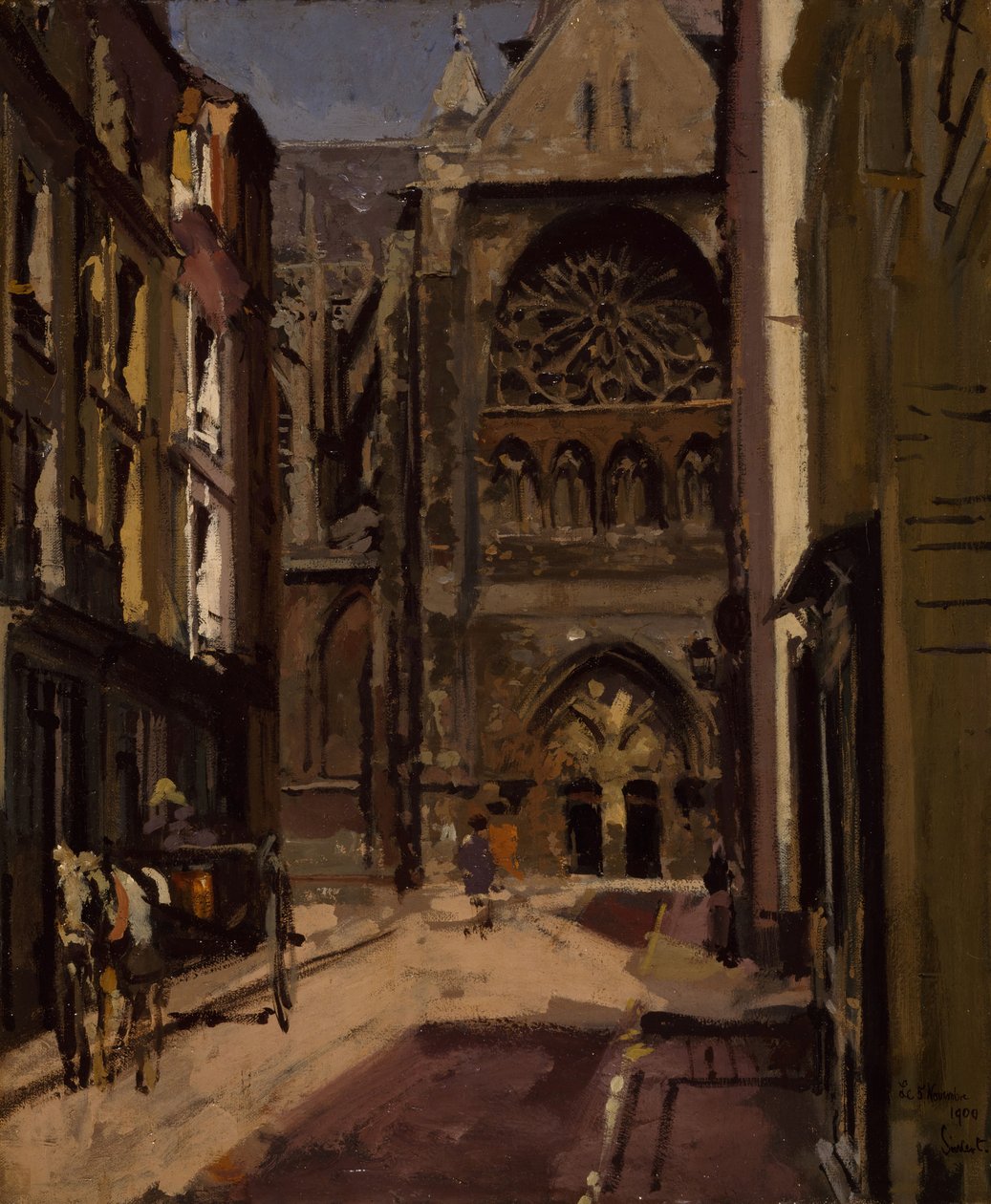 Rue Pecquet, Dieppe, Franciaország, 1900 Walter Richard Sickert d. 1942 alkotó: Walter Richard Sickert