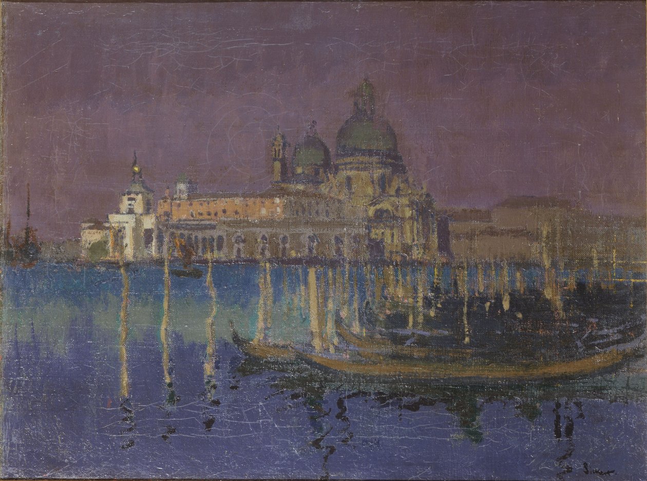 Nocturne: A Dogana és a Santa Maria della Salute, Velence, 1896 alkotó: Walter Richard Sickert