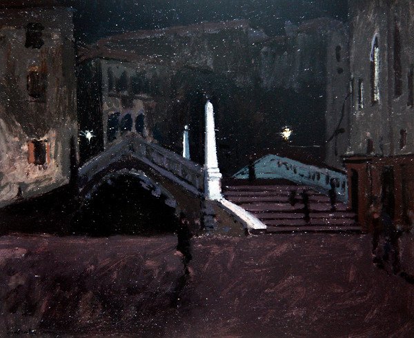 Ponte delle Guglie sul Cannaregio (Éjszakai jelenet, Velence) 1896 körül (olaj, vászon) alkotó: Walter Richard Sickert