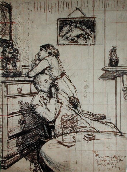 Előkészítő tanulmány Ennui számára alkotó: Walter Richard Sickert
