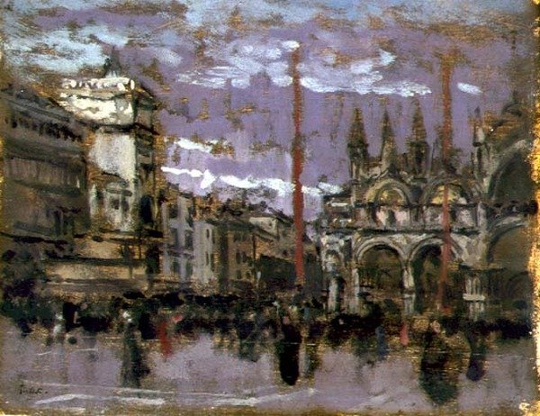 Szent Márk, Velence, 1901-2002 körül (olaj, panel) alkotó: Walter Richard Sickert