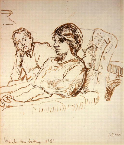 Tanulmány a "Hubby és Marie" számára alkotó: Walter Richard Sickert