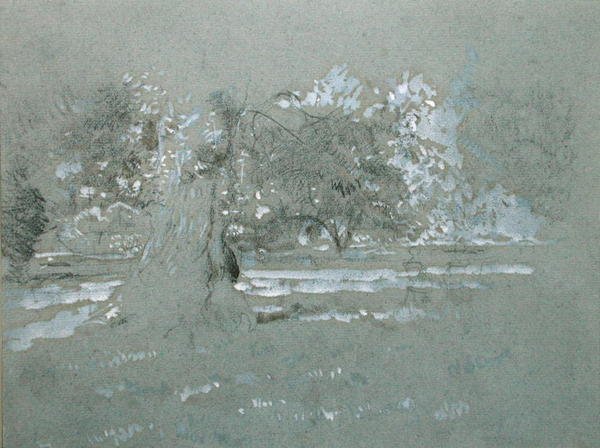 Tanulmány a „The Serpentine”-hez (ceruza és fehér kék papíron) alkotó: Walter Richard Sickert
