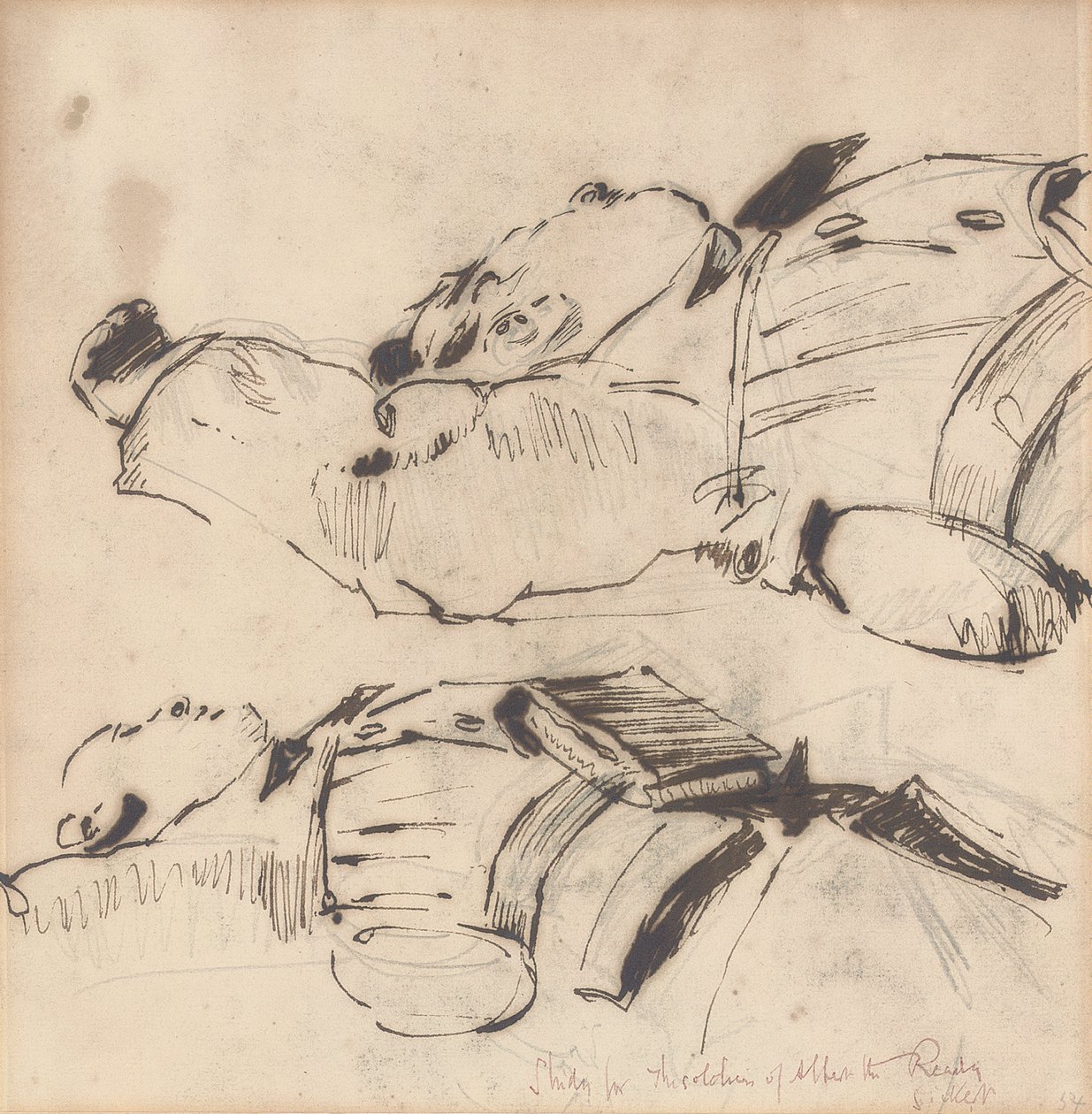 Tanulmány a „Kész Albert király katonáihoz” alkotó: Walter Richard Sickert