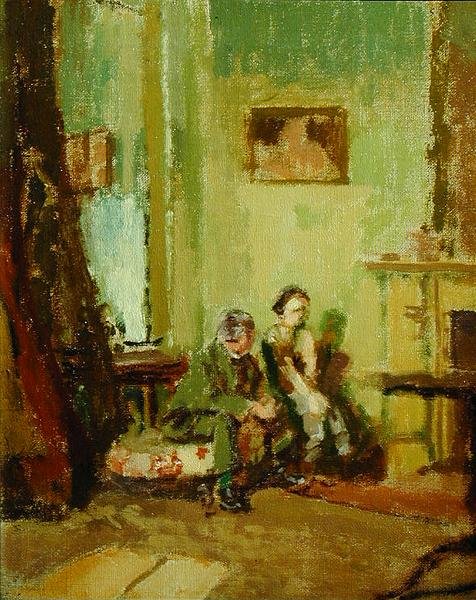 Mesélve, 1914 körül (olaj, vászon) alkotó: Walter Richard Sickert
