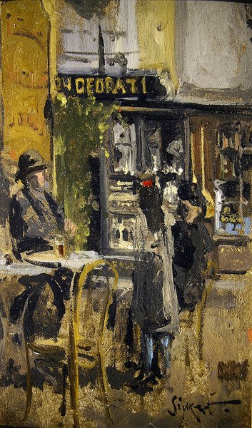 A kis teázó, Dieppe (olaj, tábla) alkotó: Walter Richard Sickert